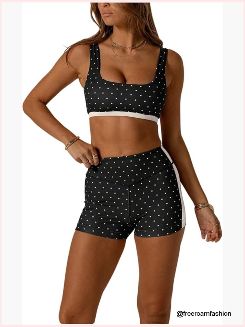 Workout Sets for Women 2 Piece Sports Bra High Waist Biker Shorts Activewear